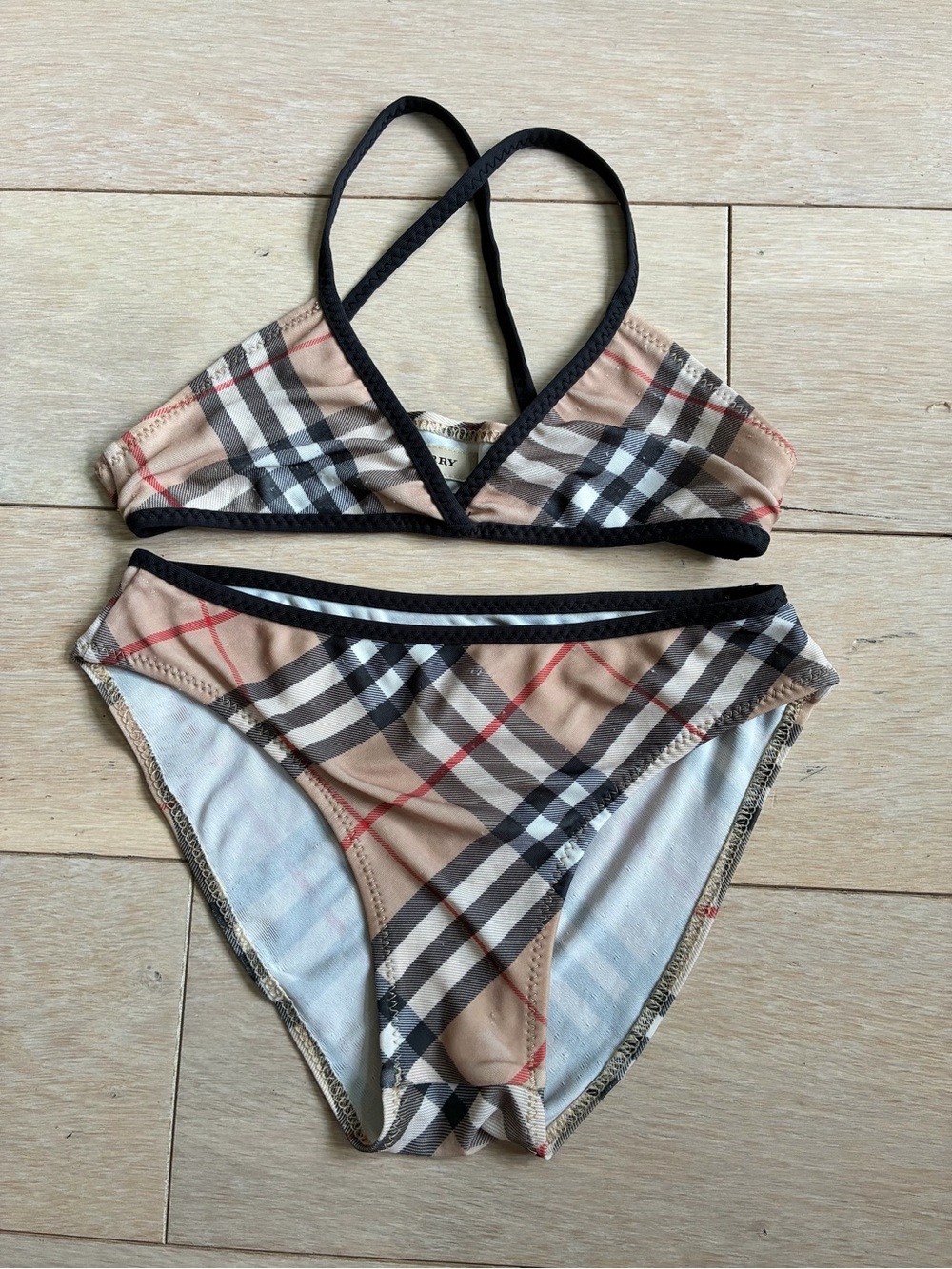 Burberry Kids Plaid Two-Piece Bikini 3T Fair Condition
